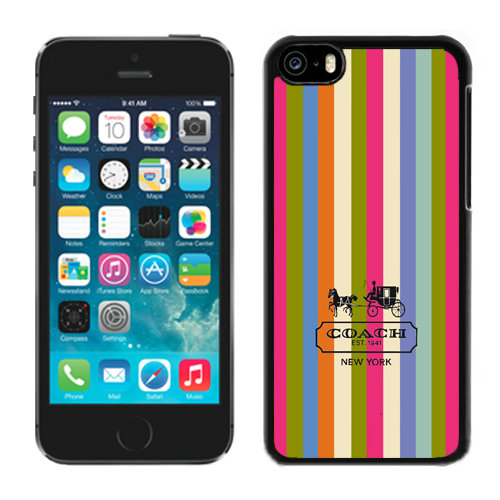 Coach Stripe Multicolor iPhone 5C Cases DRD