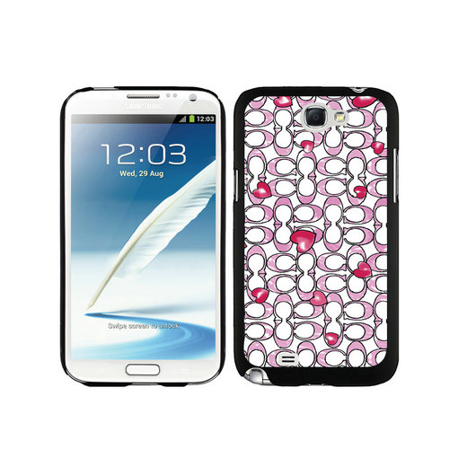 Coach Love Logo Pink Samsung Note 2 Cases DSS