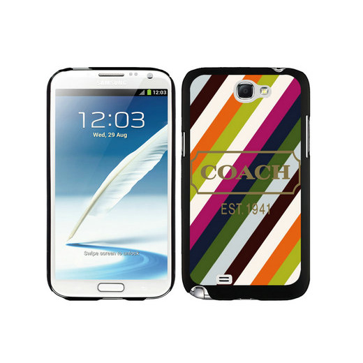 Coach Stripe Multicolor Samsung Note 2 Cases DSZ
