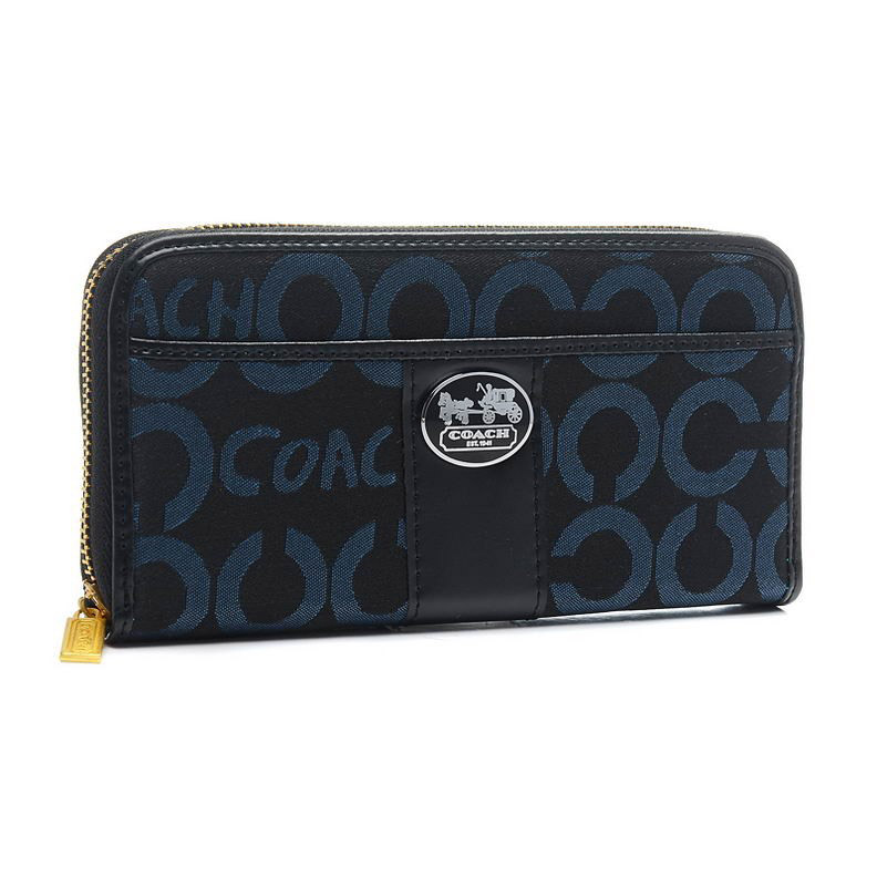 Coach Legacy In Signature Large Navy Wallets BVT