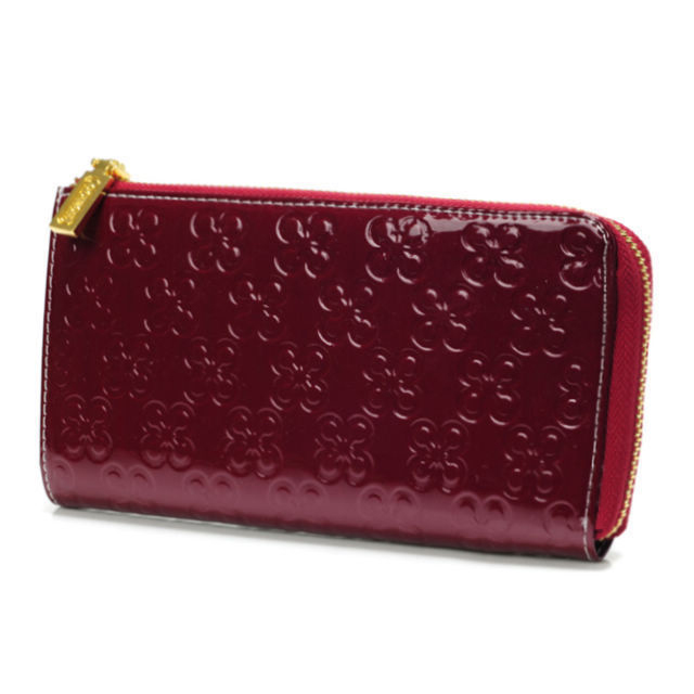 Coach Accordion Zip Large Red Wallets DVB