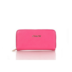 Coach Zip In Saffiano Small Pink Wallets FFH