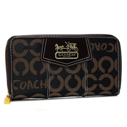 Coach In Signature Large Coffee Wallets AXN