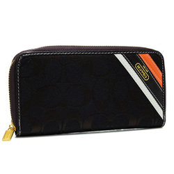 Coach Legacy Stripe In Signature Large Coffee Wallets AHG