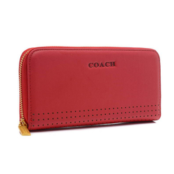 Coach Madison Perforated Large Red Wallets BVW