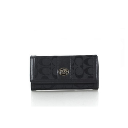 Coach Envelope in Signature Small Black Wallets FFC