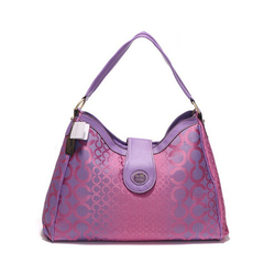 Coach Madison In Logo Large Purple Shoulder Bags DYT
