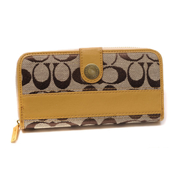 Coach In Signature Large Yellow Wallets CJN