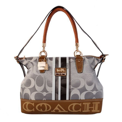 Coach Braided In Signature Large Grey Totes BFS