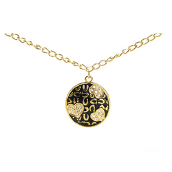 Coach Heart Logo Gold Necklaces CYB